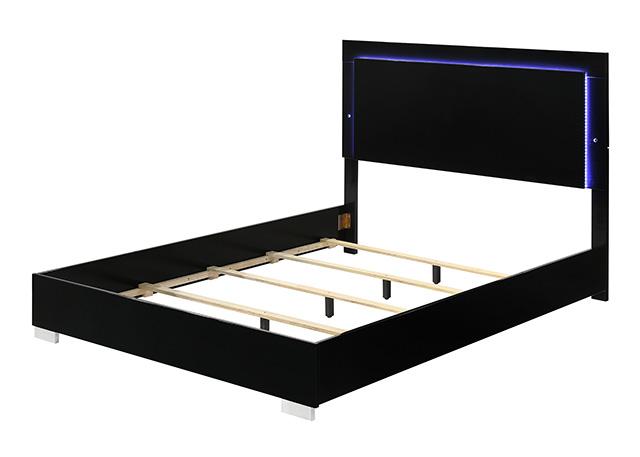 Sinistra Bed Beige, Black, White - Visions in Furniture (La Mirada, CA)