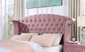 Zohar Queen & Twin Bed Black, Grey, & Pink - Visions in Furniture (La Mirada, CA)