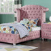 Zohar Queen & Twin Bed Black, Grey, & Pink - Visions in Furniture (La Mirada, CA)