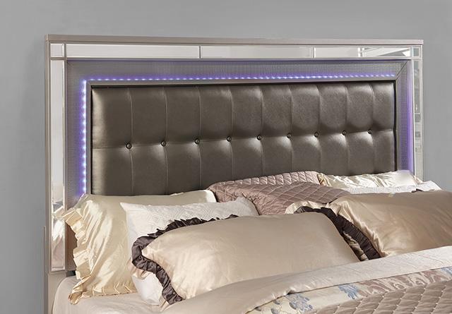 Brachium Bed White & Silver - Visions in Furniture (La Mirada, CA)