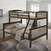 Brookings Twin/Full Bunk Bed White, Brown & Black - Visions in Furniture (La Mirada, CA)