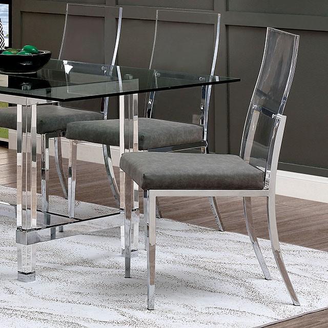 Casper Chrome Side Chair (2/CTN) - Visions in Furniture (La Mirada, CA)