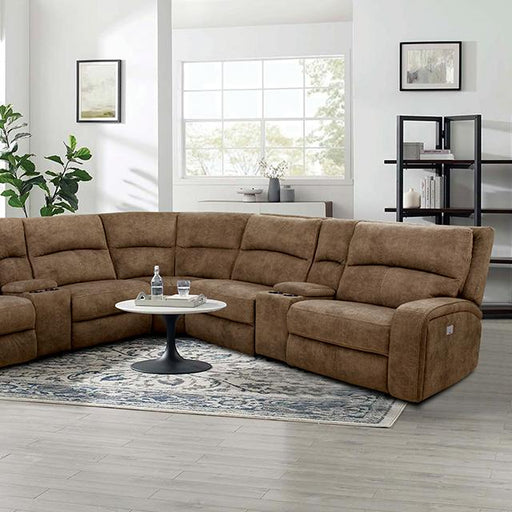APOSTOLOS Power Sectional, Brown - Visions in Furniture (La Mirada, CA)