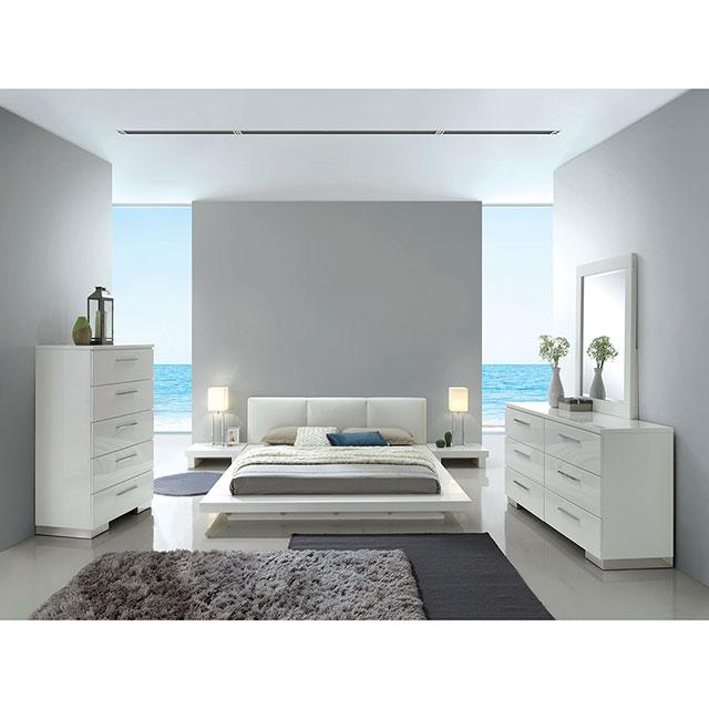 Christie Glossy White Dresser - Visions in Furniture (La Mirada, CA)
