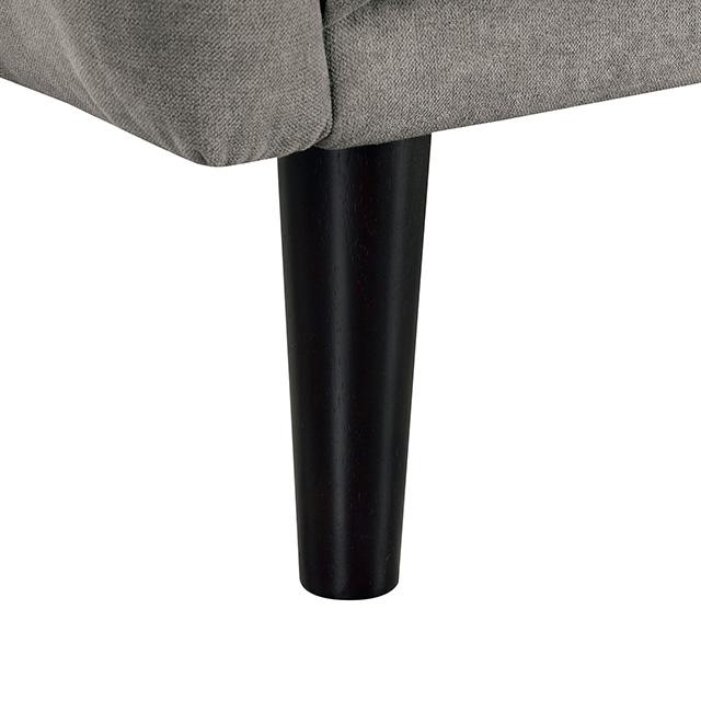 Aristide Futon Sofa Grey & Brown - Visions in Furniture (La Mirada, CA)