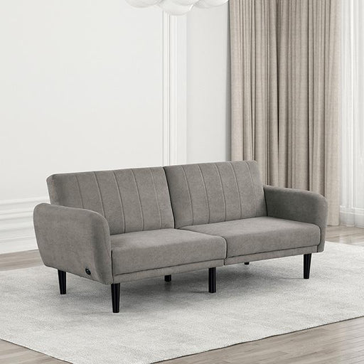 Aristide Futon Sofa Grey & Brown - Visions in Furniture (La Mirada, CA)