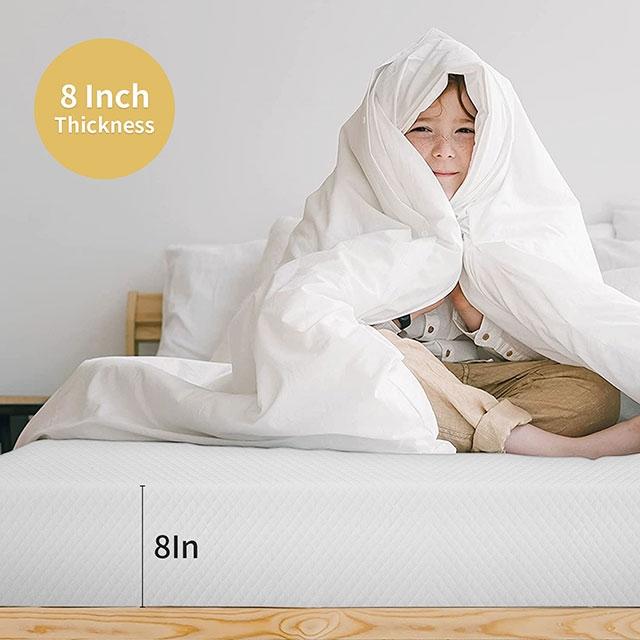 Artemisia 8" Memory Foam Mattress White - Visions in Furniture (La Mirada, CA)