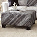 EIMEAR Ottoman, Off-white/Black - Visions in Furniture (La Mirada, CA)
