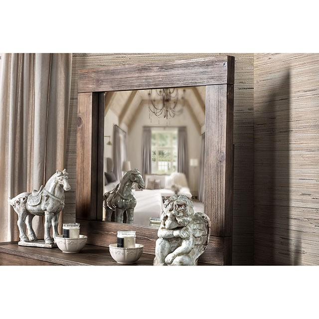 AVEIRO Rustic Natural Tone Mirror - Visions in Furniture (La Mirada, CA)