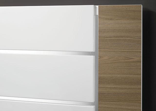 ERLANGEN Cal.King & E.King Bed, White/Natural - Visions in Furniture (La Mirada, CA)