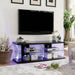Ernst Black/Clear 60" TV Stand - Visions in Furniture (La Mirada, CA)