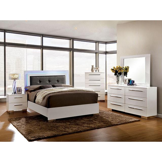 CLEMENTINE Glossy White Dresser - Visions in Furniture (La Mirada, CA)