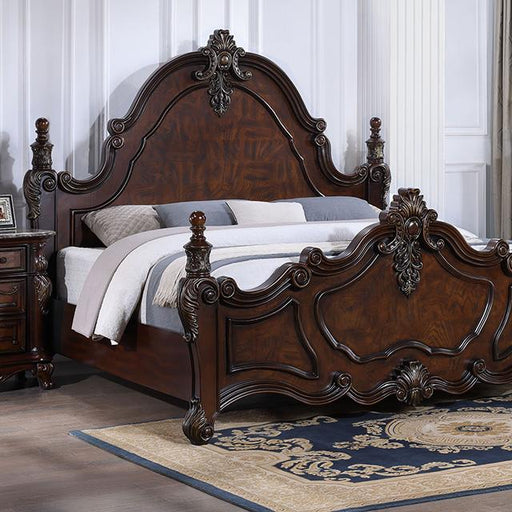 Francione Bed Chrome & Cherry - Visions in Furniture (La Mirada, CA)
