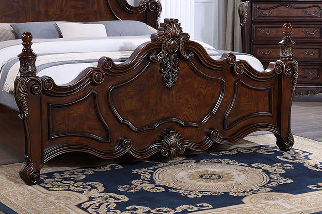 Francione E.King & Queen Bed White & Chrome - Visions in Furniture (La Mirada, CA)