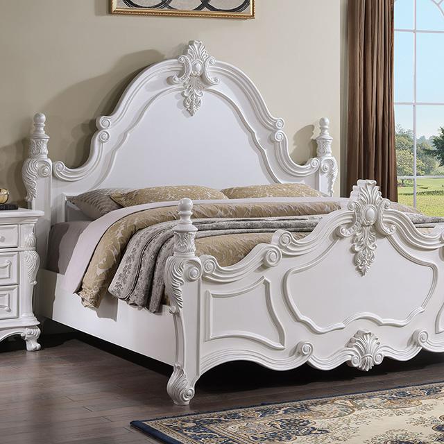 Francione Bed Chrome & Cherry - Visions in Furniture (La Mirada, CA)