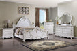 Francione Bed Chrome & Cherry - Visions in Furniture (La Mirada, CA)