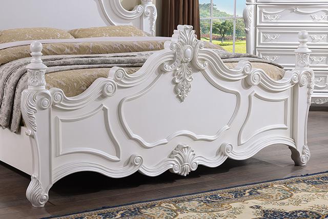 Francione Bed Chrome & Cherry - Visions in Furniture (La Mirada, CA)