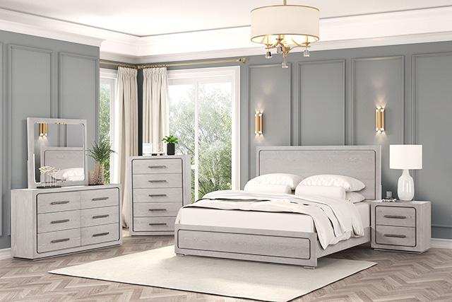 Crowthorne Bed White & Grey - Visions in Furniture (La Mirada, CA)
