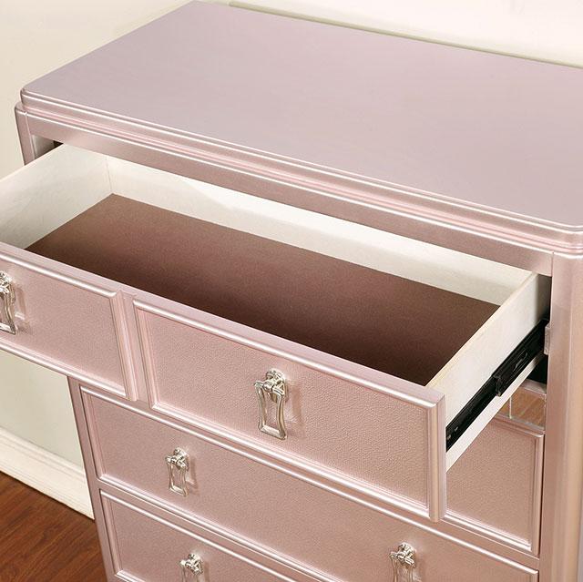 Ariston Rose Pink Full, Twin, & Queen Bed - Visions in Furniture (La Mirada, CA)