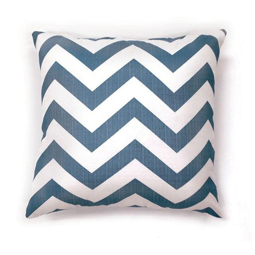 ZOE 18" X 18" Pillow, Blue Chevron (2/CTN) - Visions in Furniture (La Mirada, CA)
