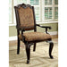 BELLAGIO Brown Cherry/Pattern Fabric Arm Chair (2/CTN) - Visions in Furniture (La Mirada, CA)