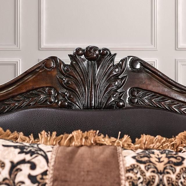 JAMAEL Brown/Espresso Sofa - Visions in Furniture (La Mirada, CA)