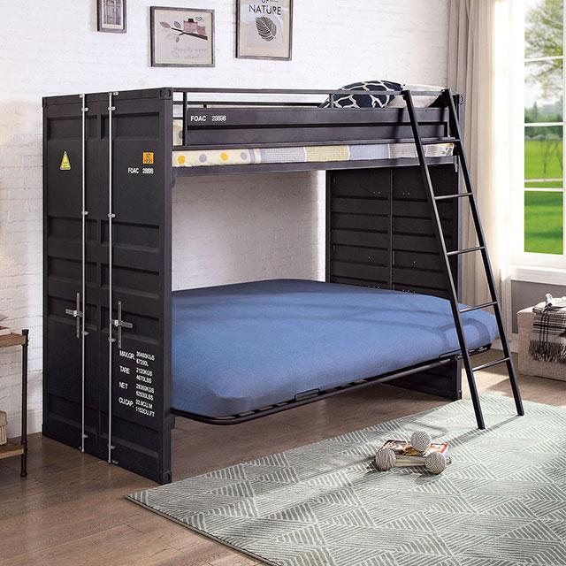 LAFRAY Twin Bunk Bed w/ Futon Base - Visions in Furniture (La Mirada, CA)