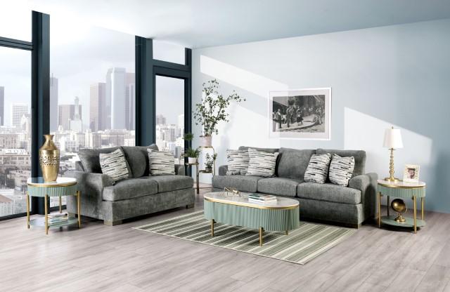 LEYTONSTONE Loveseat, Gray - Visions in Furniture (La Mirada, CA)