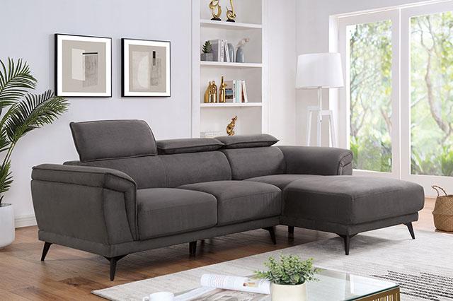 NAPANEE Sectional, Dark Gray - Visions in Furniture (La Mirada, CA)