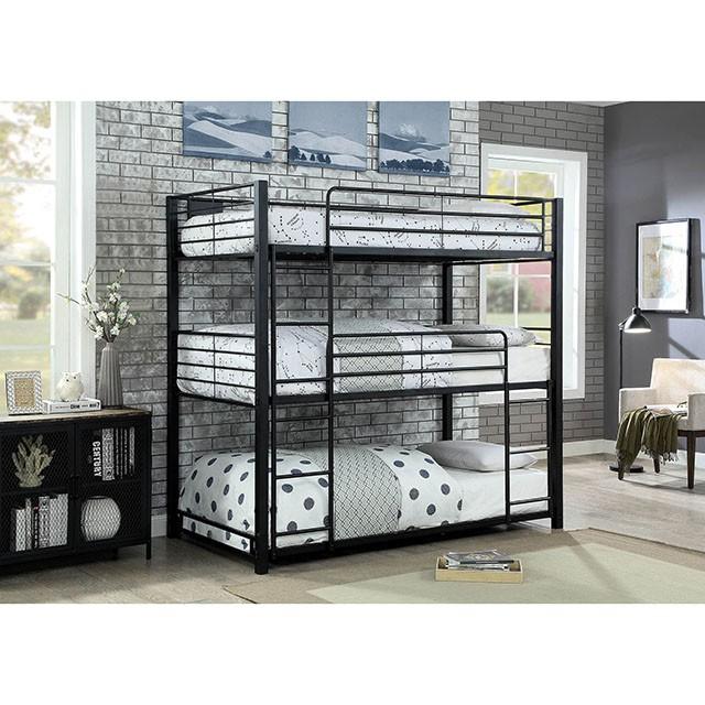 Olga I Antique Black Full/Full Bunk Bed - Visions in Furniture (La Mirada, CA)