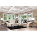 Parshall Beige W/ Gold Highlights Love Seat - Visions in Furniture (La Mirada, CA)