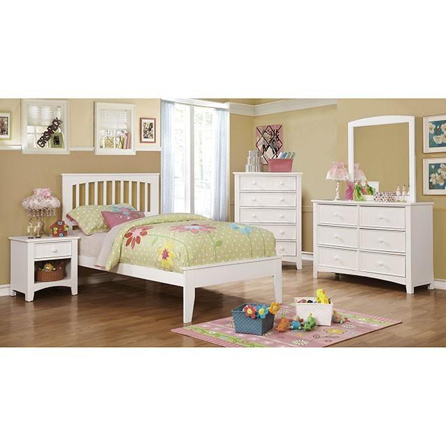 Pine Brook Cherry & White Full Bed - Visions in Furniture (La Mirada, CA)