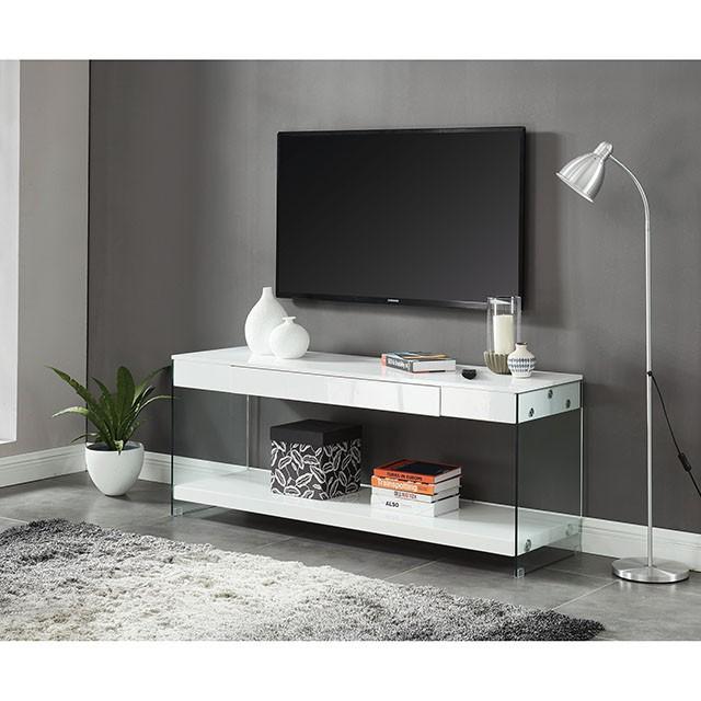 Sabugal White 60" TV Stand - Visions in Furniture (La Mirada, CA)