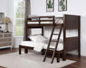 STAMOS Full/Full, Twin/Full, & Twin/twin Bunk Bed, Walnut - Visions in Furniture (La Mirada, CA)