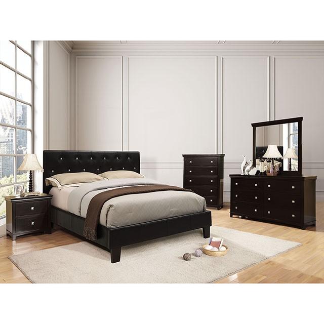 Velen Black Cal.King, E.King, Full, & Twin Bed Black & White - Visions in Furniture (La Mirada, CA)