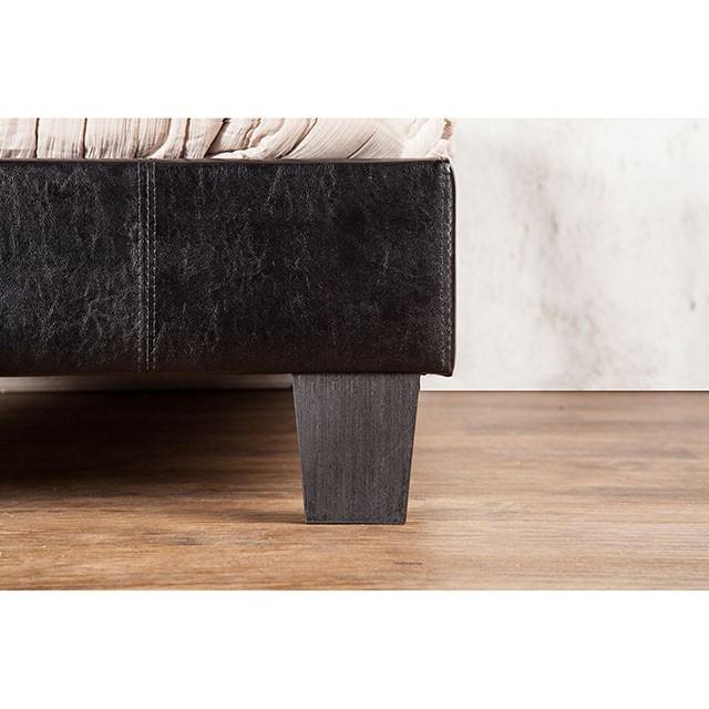 Velen Black Cal.King, E.King, Full, & Twin Bed Black & White - Visions in Furniture (La Mirada, CA)