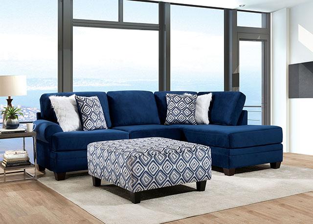 WALDPORT Sectional, Navy - Visions in Furniture (La Mirada, CA)