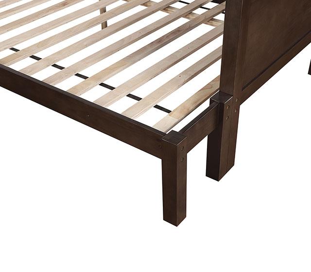 STAMOS Full/Full, Twin/Full, & Twin/twin Bunk Bed, Walnut - Visions in Furniture (La Mirada, CA)