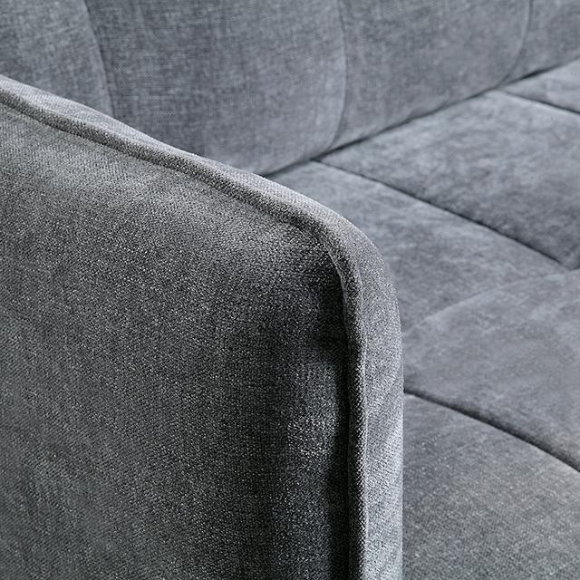 LYNDA Sofa w/ Pillows, Dark Gray - Visions in Furniture (La Mirada, CA)