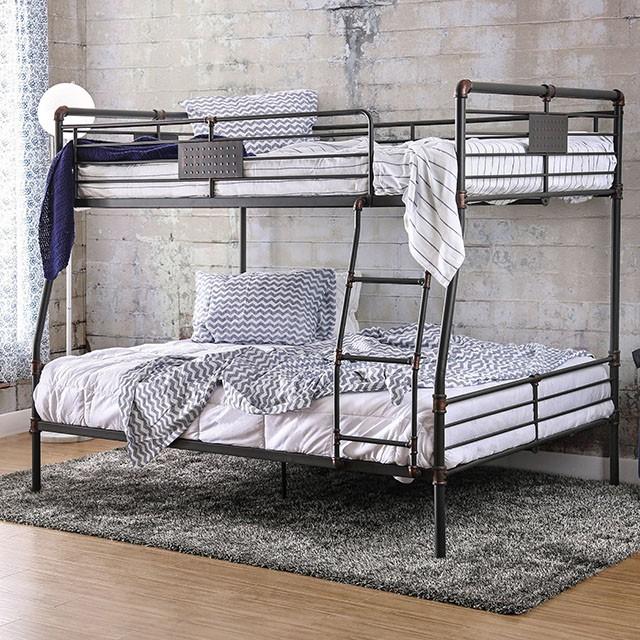 Olga I Antique Black Full/Full Bunk Bed - Visions in Furniture (La Mirada, CA)