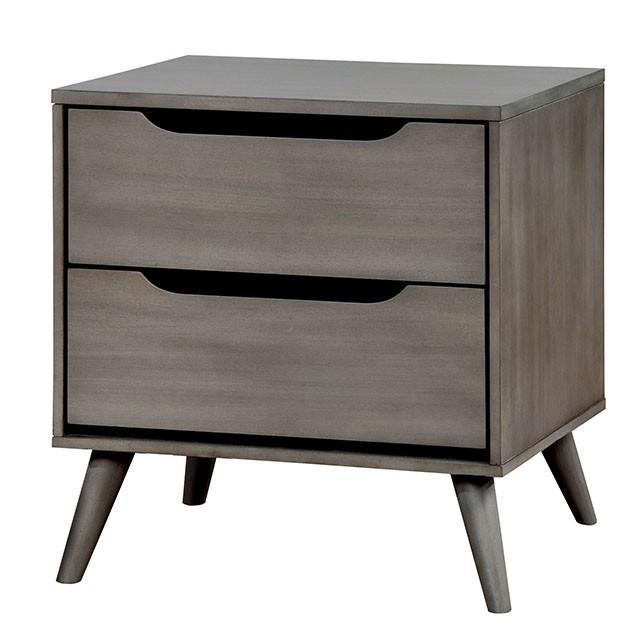 Lennart Gray Night Stand - Visions in Furniture (La Mirada, CA)