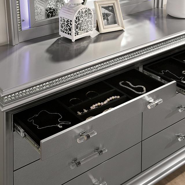 MADDIE Dresser, Silver - Visions in Furniture (La Mirada, CA)