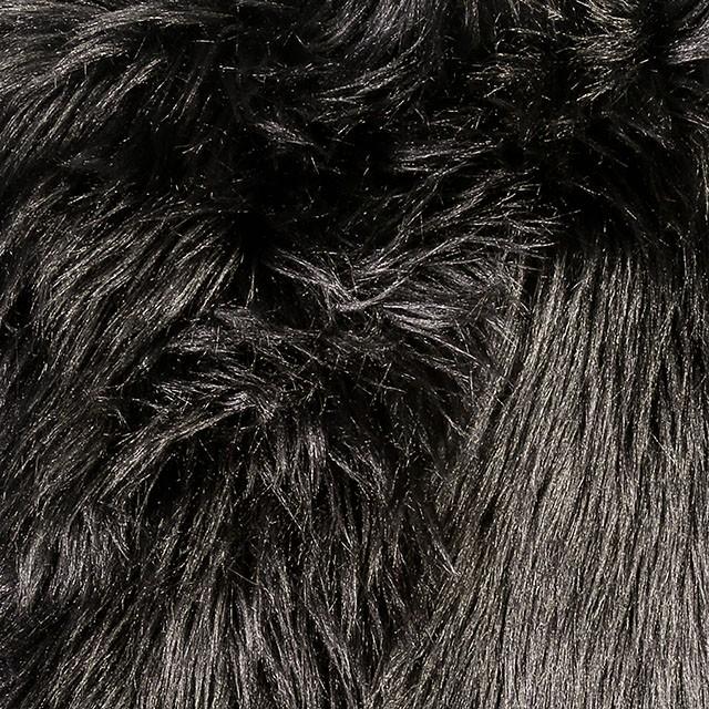 Jet Black 20" X 20" Pillow, Fur Black (2/CTN) - Visions in Furniture (La Mirada, CA)