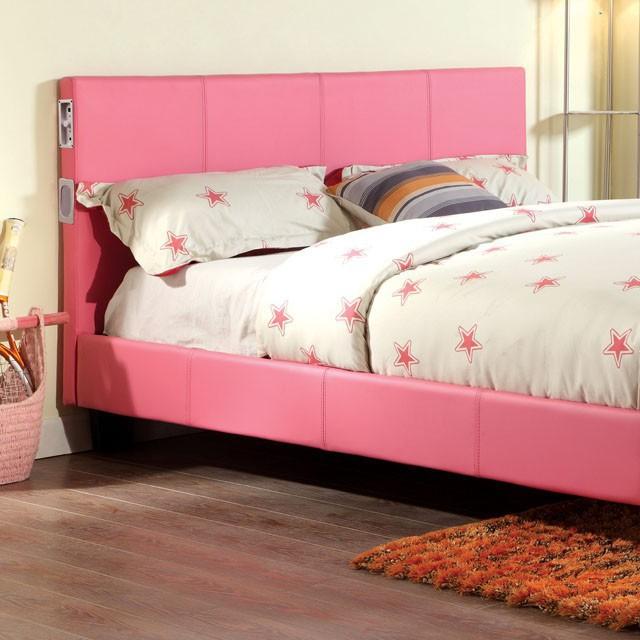 Evans Bed Espresso & Pink - Visions in Furniture (La Mirada, CA)