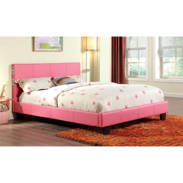 Evans Bed Espresso & Pink - Visions in Furniture (La Mirada, CA)