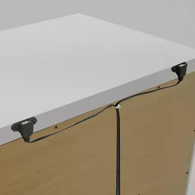 EMMELINE Night Stand w/ USB, White - Visions in Furniture (La Mirada, CA)