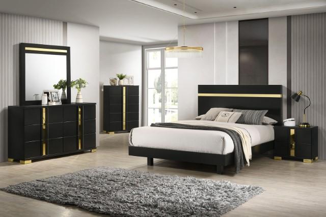 Lillestrom E.King, Queen, Full, & Full Bed Black & White - Visions in Furniture (La Mirada, CA)