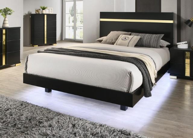 Lillestrom E.King, Queen, Full, & Full Bed Black & White - Visions in Furniture (La Mirada, CA)