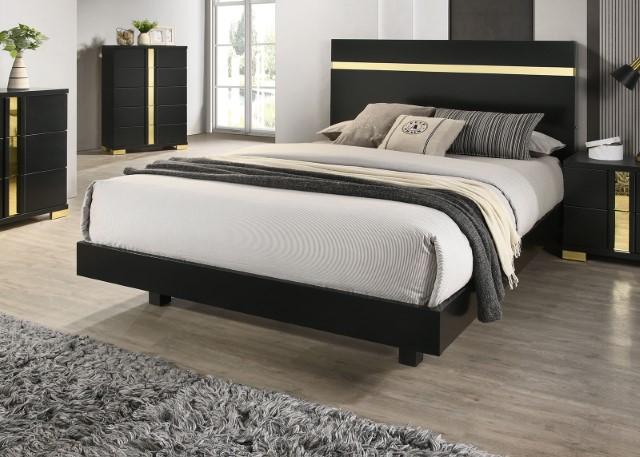 Lillestrom E.King, Queen, Full, & Full Bed Black & White - Visions in Furniture (La Mirada, CA)