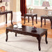 Cheshire Dark Cherry 3 Pc. Coffee Table Set - Visions in Furniture (La Mirada, CA)